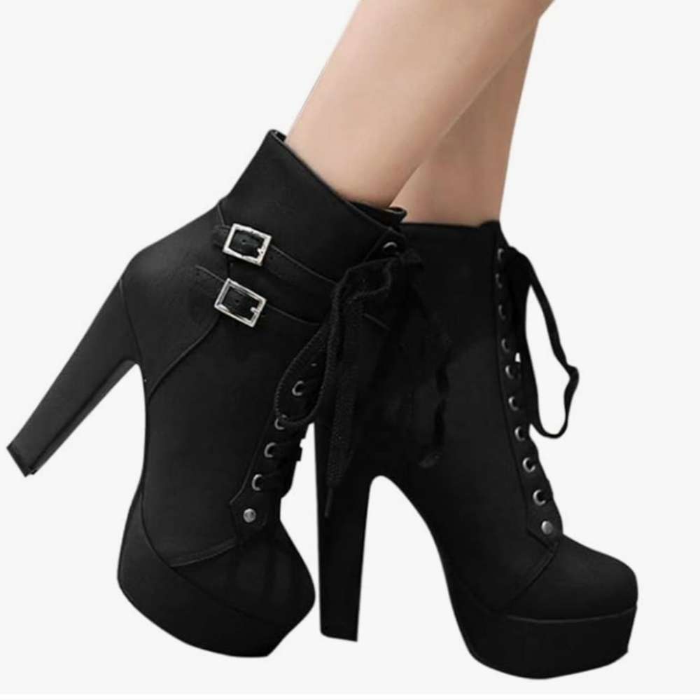 Black Heeled Ankle Boots